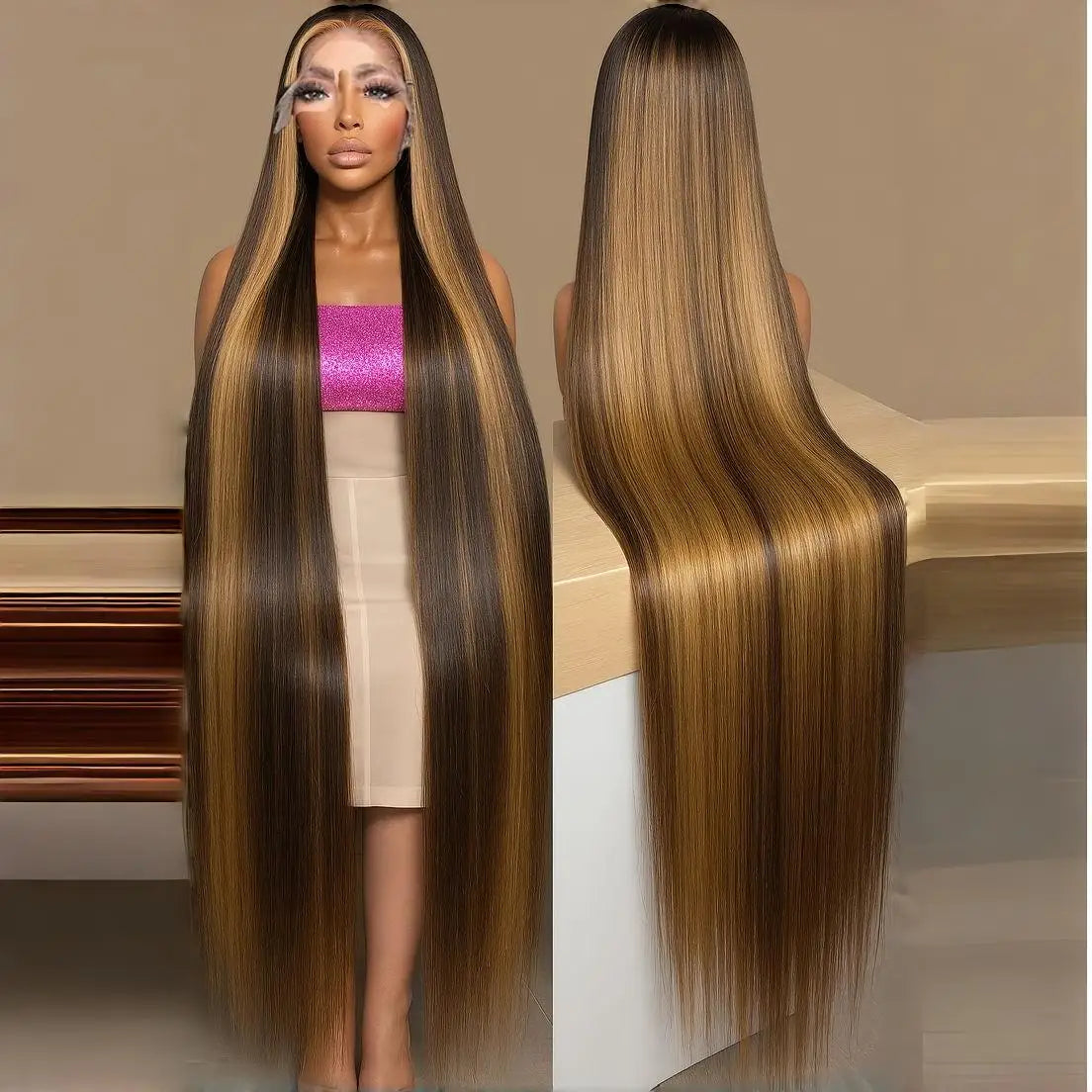 13x4 Brazilian Hair for Honey Blonde Lace Front Wig for Women 100% Virgin Remy Human Hair for Lace 250% Density