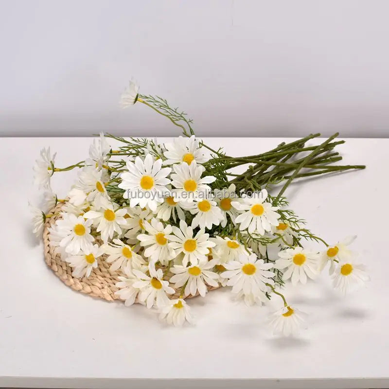 SF High Quality Silk Flower China Artificial Flowers in Bulk Life Like Silk Gerbera White Daisy Flowers for Home Wedding Decor