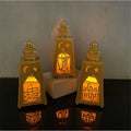 2023 New LED Lantern for Home Decoration Middle East Festival Lent Ramadan Table Top Ornament Eid Mubarak Craft Supplies