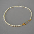 Fine Jewelry Brass 18k Gold Plated Natural Pearls Freshwater Pearl Necklace for Women