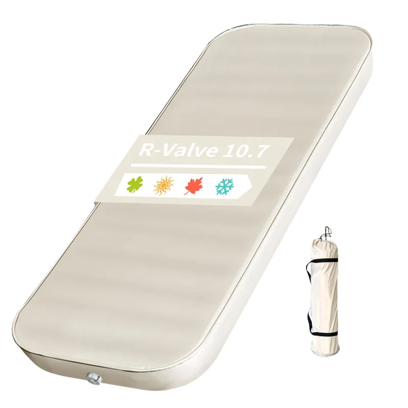 3D Outdoor Single Sleeping Pad for Camping Self-Inflating Camping Mattress 10cm Foam Camping Mat TPU Inflatable Mattress