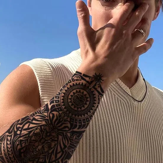 Plant-Based Henna Inspired Temporary Tattoo Kit Water Transfer Adult Body Hand Sticker Fake Flower Arm Design Wholesale Tatu