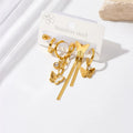 New 316l Stainless Steel 18k Gold Plated Tarnish Free Butterfly Earring Hypoallergenic Earrings Set for Women Lady