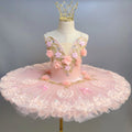 Swan Ballet Tutu Dress Sequin Camisole Skirted for Kids