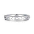 Fine 925 sterling silver simple hollow out star shape women latest design ring