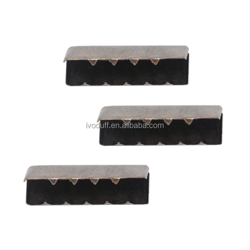 40mm Antique Sliver Metal Ribbon End Tip Belt Tail Clip for Sale