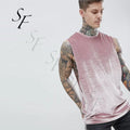 Wholesale Custom Logo Cotton Cutout Plus Size Men's Vests Gym Workout Tank Tops Summer Sleeveless Tank Top for Men