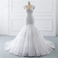 AL1497 Classic Mermaid Beaded Wedding Dress Tailored Ball Gowns with Crystal Decoration Online Christian Bridal Gowns