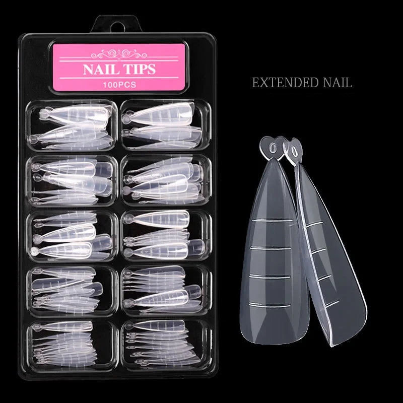 Misscheering Nail Art Quick Light Therapy Crystal Extended Nail Sheets 100 Pieces of Crystal Nail Sheets Tips MegaBDM