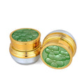 Stock Hot Sale Luxury 20g 30g Empty Acrylic Plastic Cream Jar Green Body+Gold Cap 53*60mm 57*67mm for Skin Care Cosmetic