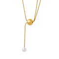 European American Trendy Daisy Necklace Creative Cold Wind Stainless Steel High Design Sense Fadeless Flower Pattern Gift