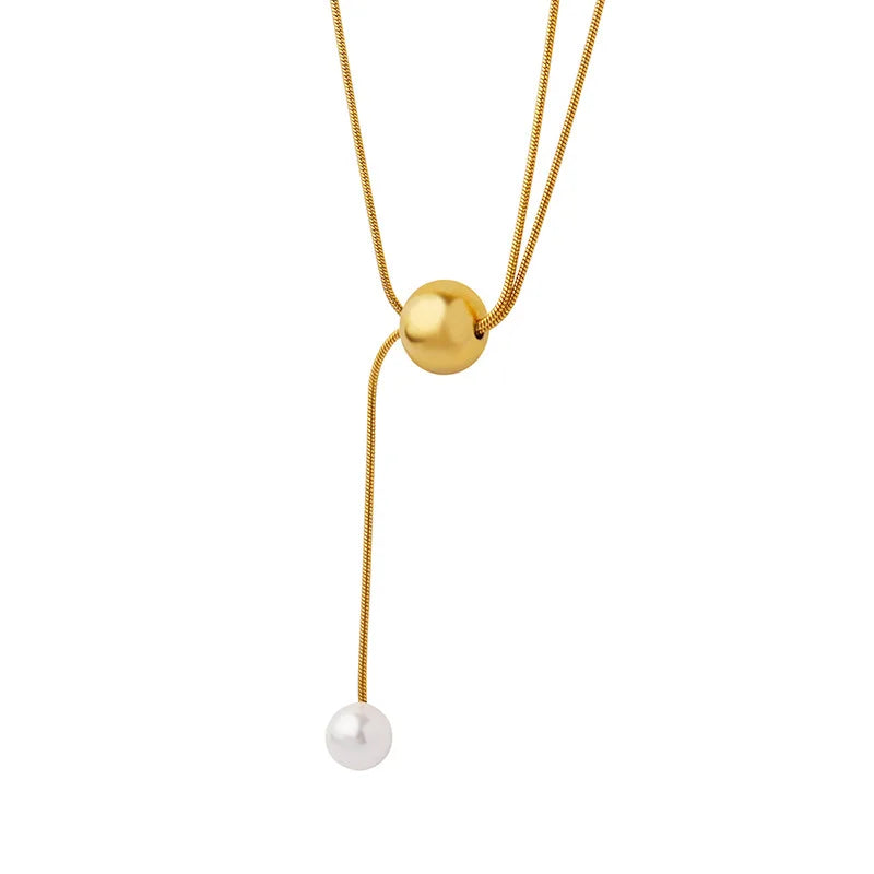 European American Trendy Daisy Necklace Creative Cold Wind Stainless Steel High Design Sense Fadeless Flower Pattern Gift