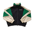 Custom Women Regular Varsity Cute Breathable Woven Windbreaker Jacket Eco-Friendly Front Tri-color Track Neon Quilt Panel