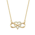 Fashion Jewelry New Gold Heart-shaped Lucky 8 Diamond Love Pendant Necklace