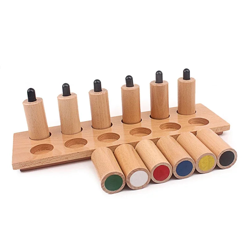 Montessori Materials Kids Educational Wooden Sensory Montessory Toys Pressure Cylinders for Preschool montessori toys