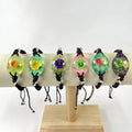 New Custom Adjustable Bracelet Wholesale Oval Dried Flower Jewelry Men Natural Dried Flowers Bracelet