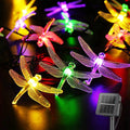 Dragonfly Outdoor Decorative Colorful Lights Garden Yard Decoration Waterproof String Lights with Solar Panel