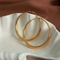 2025 Fashion Big Hoop Earrings 18K Gold Plated Stainless Steel Earrings Waterproof Jewelry for Women Girls