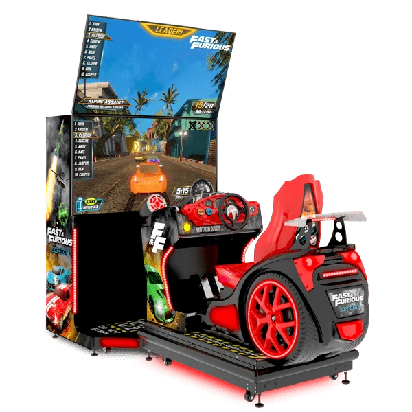 Fast and Furious Arcade Racing Game Machine With Motion Seat Dual Screen FF Car Driving Machine
