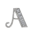 Custom Jewelry Mens Womens Pin Brooches Crystal Diamond Capital Letters Alphabet Rhinestone Badge Scarf Clip Lapel Pin Brooch