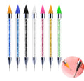 LS Double Head Drill Pen Diamond Painting Tools Printed Resin Wax Nail Art Picker Pen Wholesale Point Drill Pen Tips