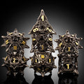 Factory Wholesale Mimic Metal Dice Set Manufacturers Custom logo Polyhedral Metal Dice New Design D&D RPG Dice for Table Game