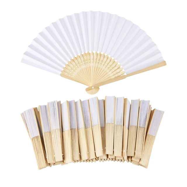 Mticolor Vintage Bamboo Paper Folding Hand Fan for Weddings Parties Handmade Big Rose Design Custom Logo Japanese Fan