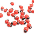3D Red Yellow  Ladybug Miniature Fairy Garden Mini Model Terrarium Home Decor Crafts Bonsai Props Decor DIY Ornament