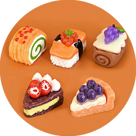 Sweet Cake Miniature Dessert Resin Flatback Cabochon for Dollhouse Simulation Food Earrings Pendants Cream Crafts Decoration