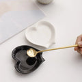 Modern Household Ceramic Soup and Coffee Spoon Rack with Roasted Flower Tray Creative Storage Holder for Kitchen Use