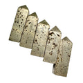 Wholesale Natural Gemstone Pyrite Obelisk Towers Crystal Pencil Tower Point Wand