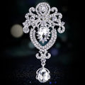 Fashion Jewelry Crown Crystal Rhinestone Luxury Customized Designer Brooches for Women