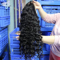 Xyshair Raw Unprocessed Curly Hair Wig13*4 swiss Lace Frontal Loose Wave Wigdirect Factory Brazilian Human Hair Wigs