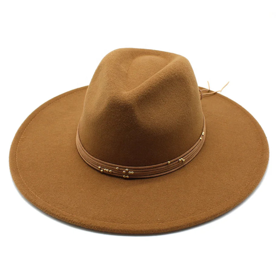 2026 Women Good Quality Cheap 9.5cm Wide Brim Fedora Hats Pure Wool Felt Supplier Men Winter Panama Fedora Hat With Ribbon