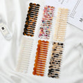 Custom Leopard Marble Tortoise Celluloid Acetate French Eco Wide Teeth Pocket Styling Comb Hair Brush