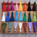 5cm Short Fat Silk Tassel Charms for DIY Jewelry Making Tassel Fringe Charms Hangers for Keychain Bag Charms