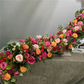 Diy Artificial Magnolia Rose Flower Runner Decoration Centerpieces Reception Wedding Table Garland