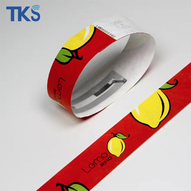 RFID Mifare1k Chip Dupont Tyvek Wristband Dupont Chip Wrist Strap NFC Ntag213 Tyvek Paper Bracelet