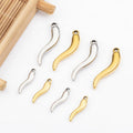 Gold Plated Stainless Steel Pepper Pendant Non-Fading Food DIY Necklace Earrings Electropolished for Personalizing Accessories