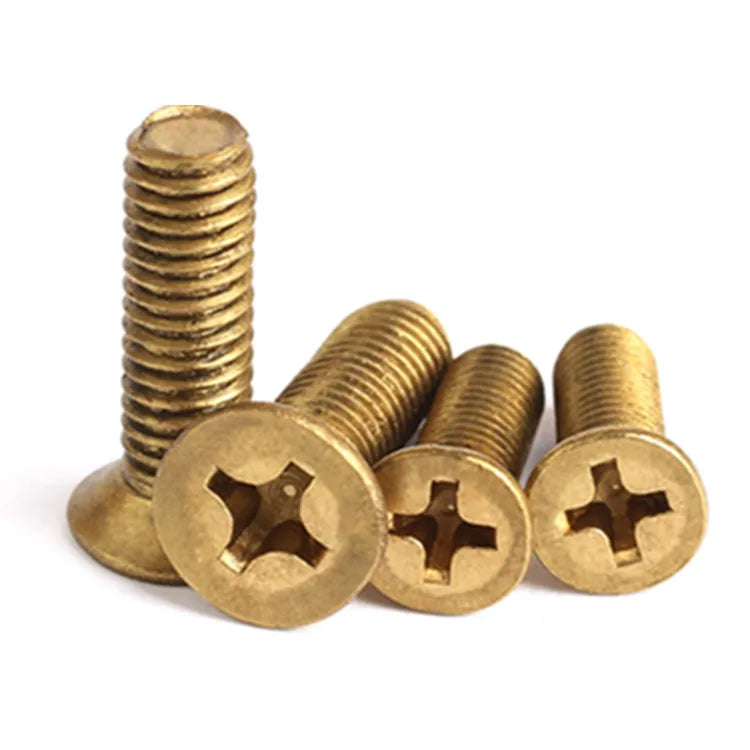 3*6 Antique Copper Flat Head Screw Brass Machine Screws
