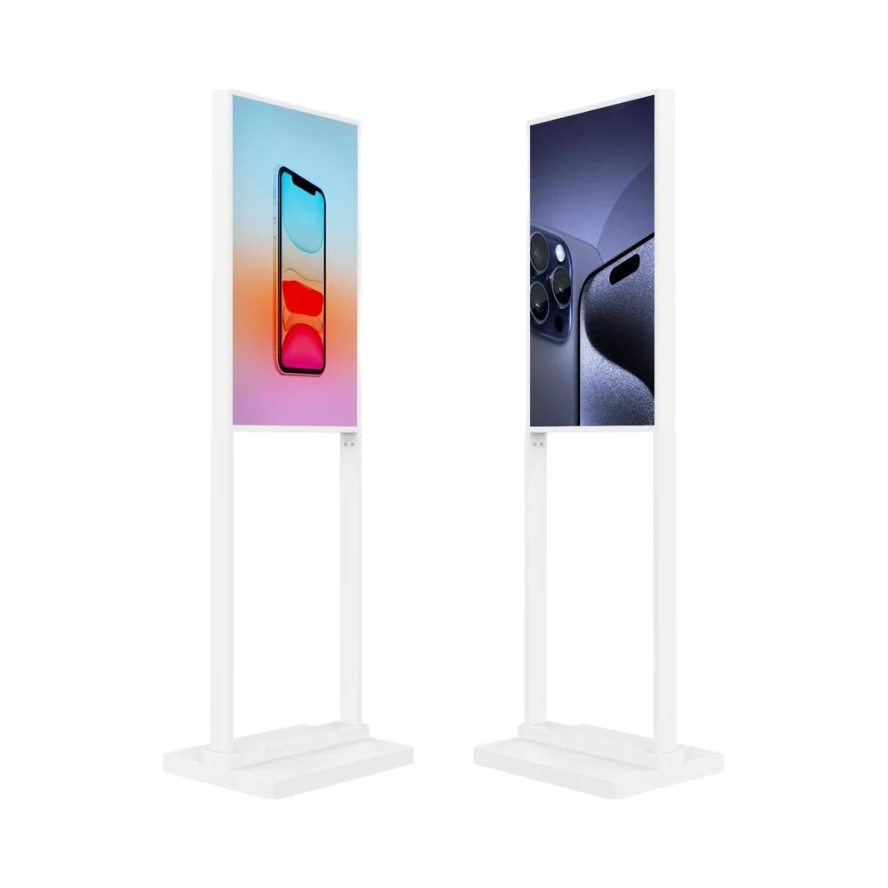 Multi-function White Indoor Digital Signage Kiosk 700nits with Smart Android System LCD Advertising Display Menu Vertical