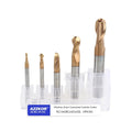 Milling Cutter Alloy Coating Tungsten Steel Tool Cnc Machine Hrc65 Ball Nose Endmills AZZKOR Endmill