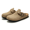 Wholesale Factory Unisex Fashion Faux Suede Closed Toe Slides Cork Beach Clogs Slippers for Men