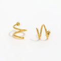JOOLIM  High End 18K Gold Plated Dainty Spiral Threading Earring Design Jewelry Wholesale