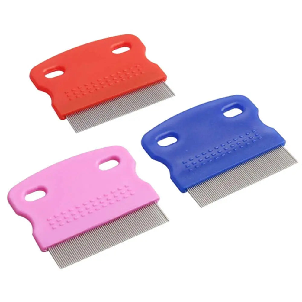 Customized Logo Multi Colors Pet Tear Eye Lice Comb Dog Cat Flea Grooming Comb Human Head Clean Tool
