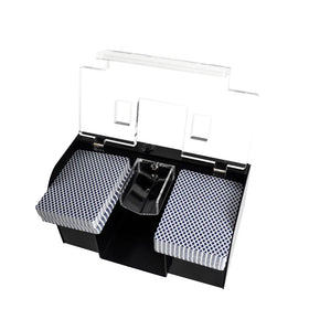 YH 2 Decks Automatic Texas Card Shuffler Red&Blue Lighting Casino Accessories Plastic Card Shuffler Machine for Sale