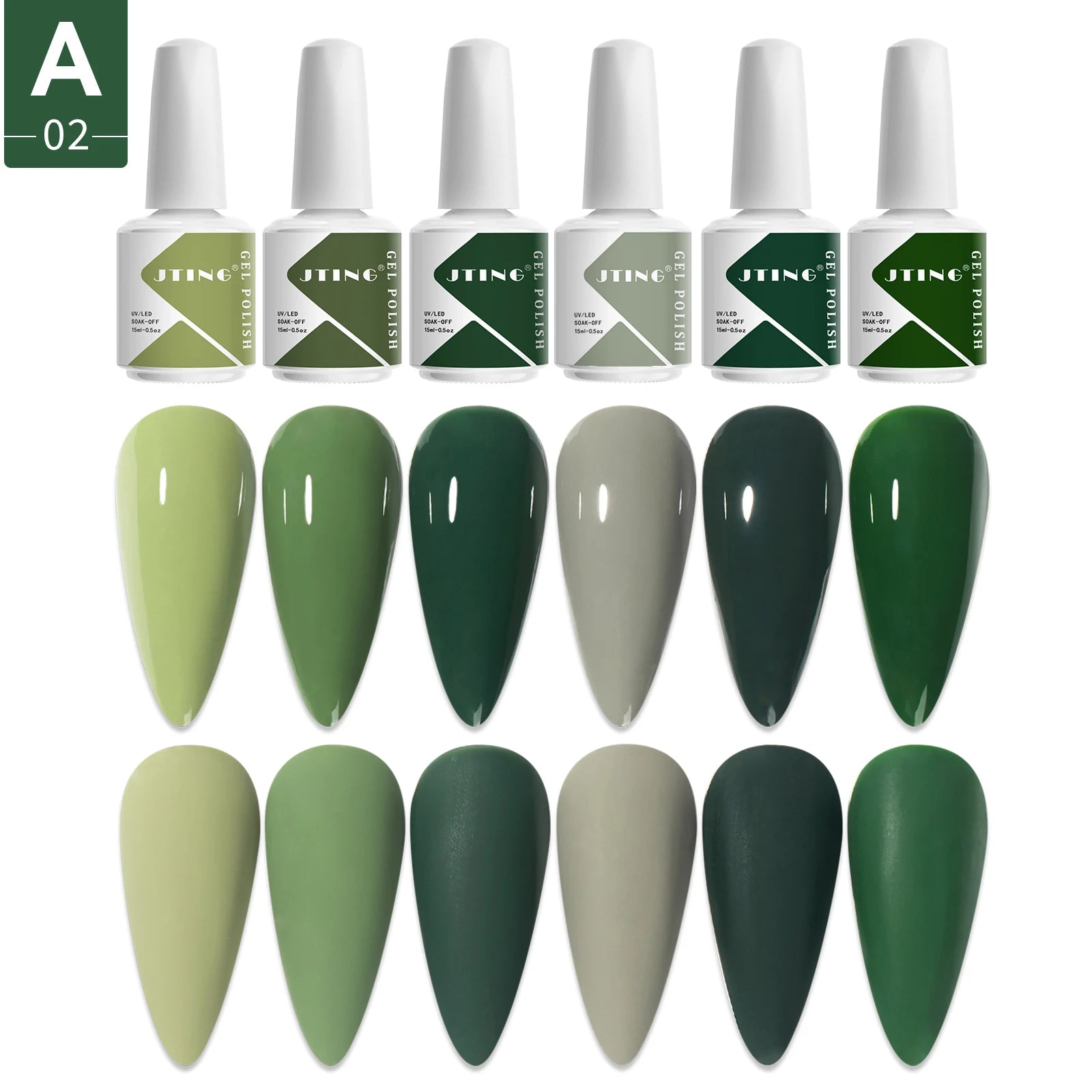JTING Gel Polish Oem Manufacture Custom 6 Colors Uv Gel Nail Polish Set 15ml Bottles Private Label Custom logo Gel Uv Polish