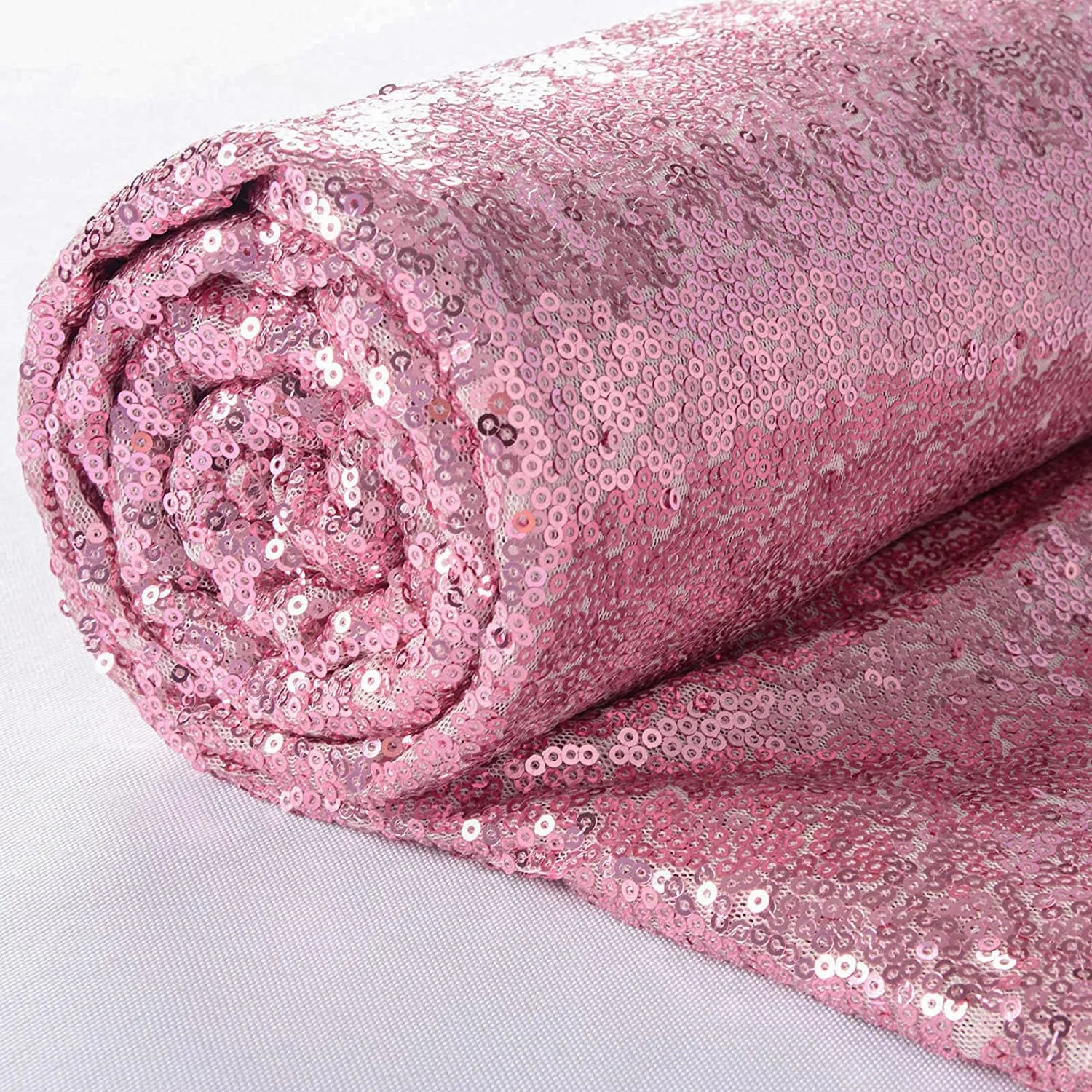 Soft Tulle Mesh Fabric with 3mm Flat Sequins - Sparkly Embroidered Lace for Children's Tutu & Dance Performance Costumes