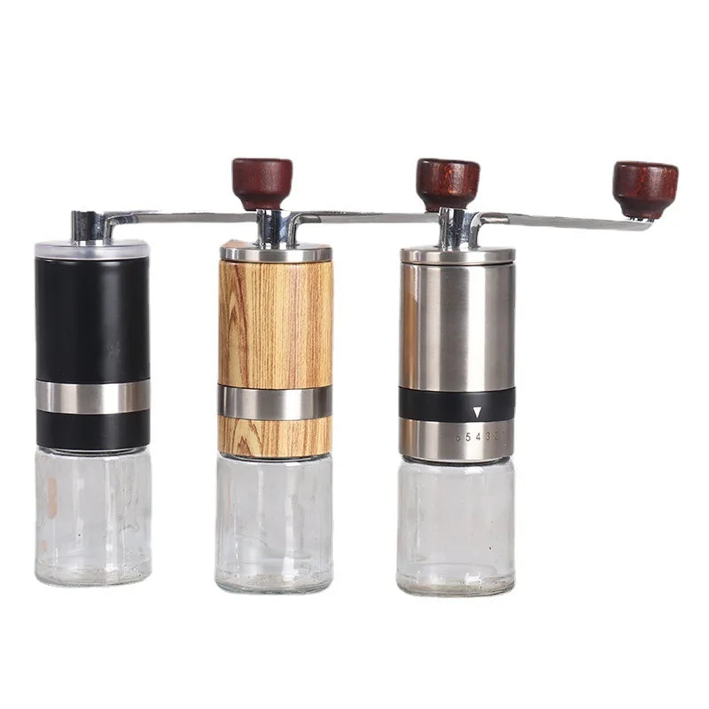 2024 Household Adjustable Manual Coffee Bean Burr Grinder Handmade Coffee Mill for Premium Coffee Experience