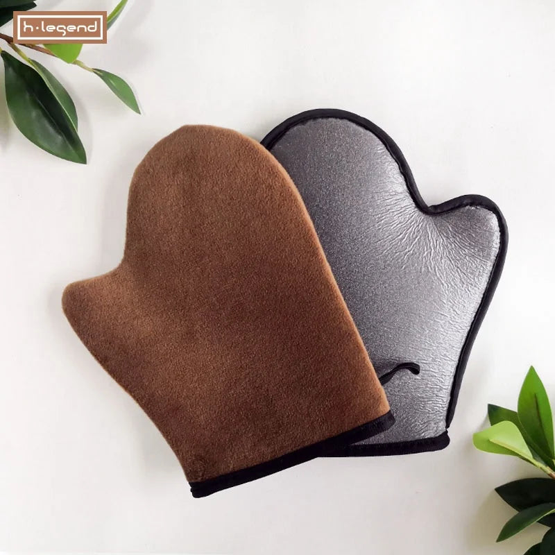 Private Label Washable Self Tanning Tan Mitts Fake Tan Applicator Mitt for Sunscreen Lotion Oil